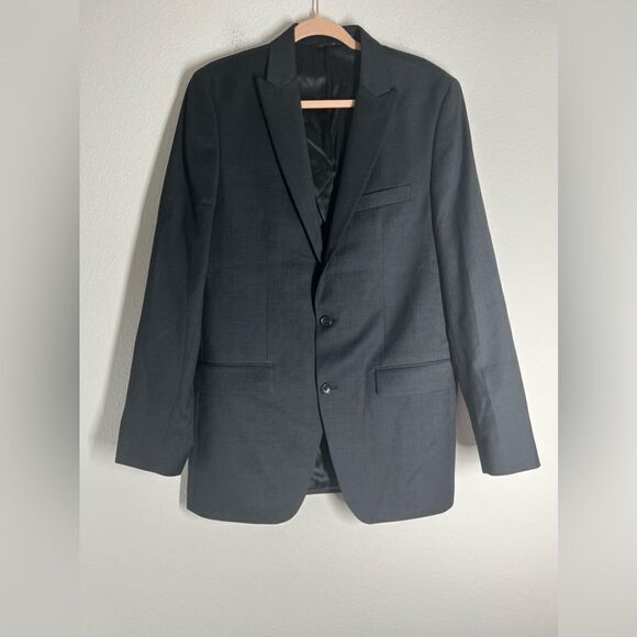 Marc Anthony Sportcoat Blazer Men’s Size 40L Gray Lined Suit Jacket 100% Wool - Picture 3 of 7